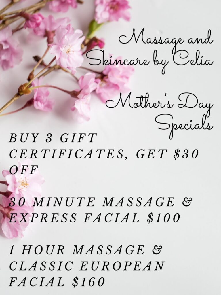 Massage and Skin by Celia Mother's Day Special